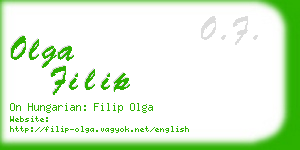 olga filip business card